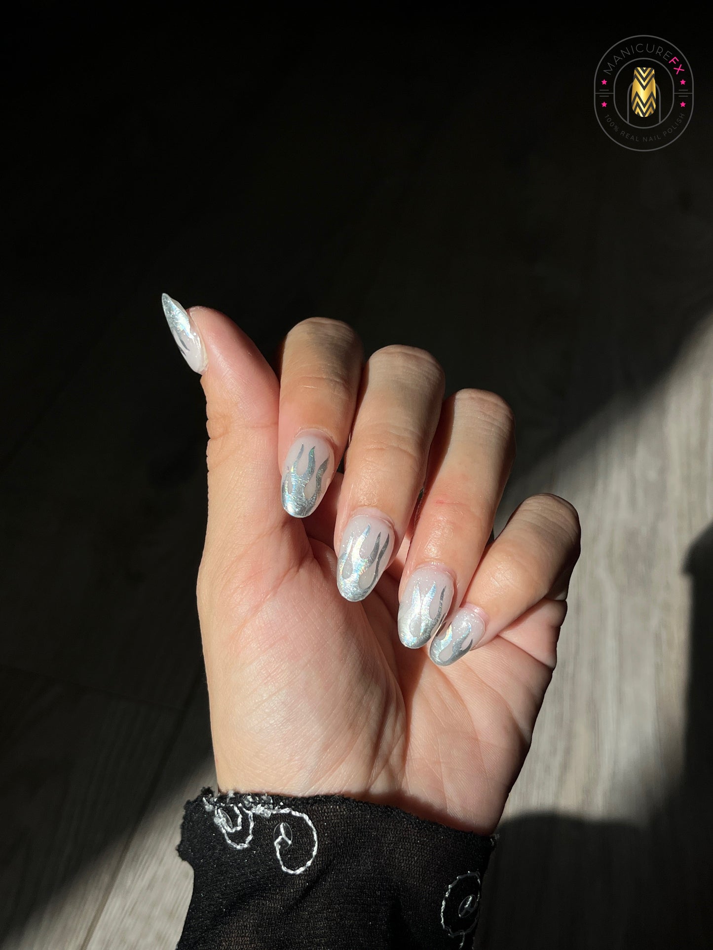 Silver Flame - Nail Wraps (Standard)