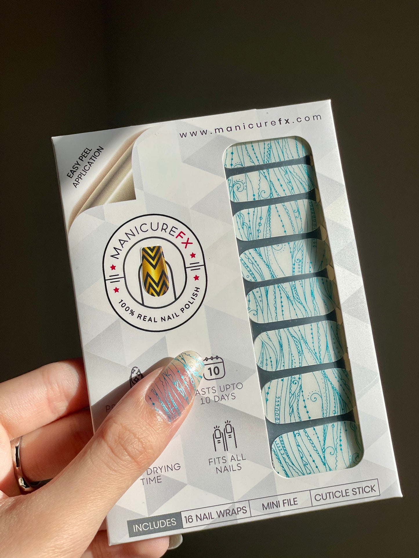 Turquoise Twirls - Nail Wraps (Standard)